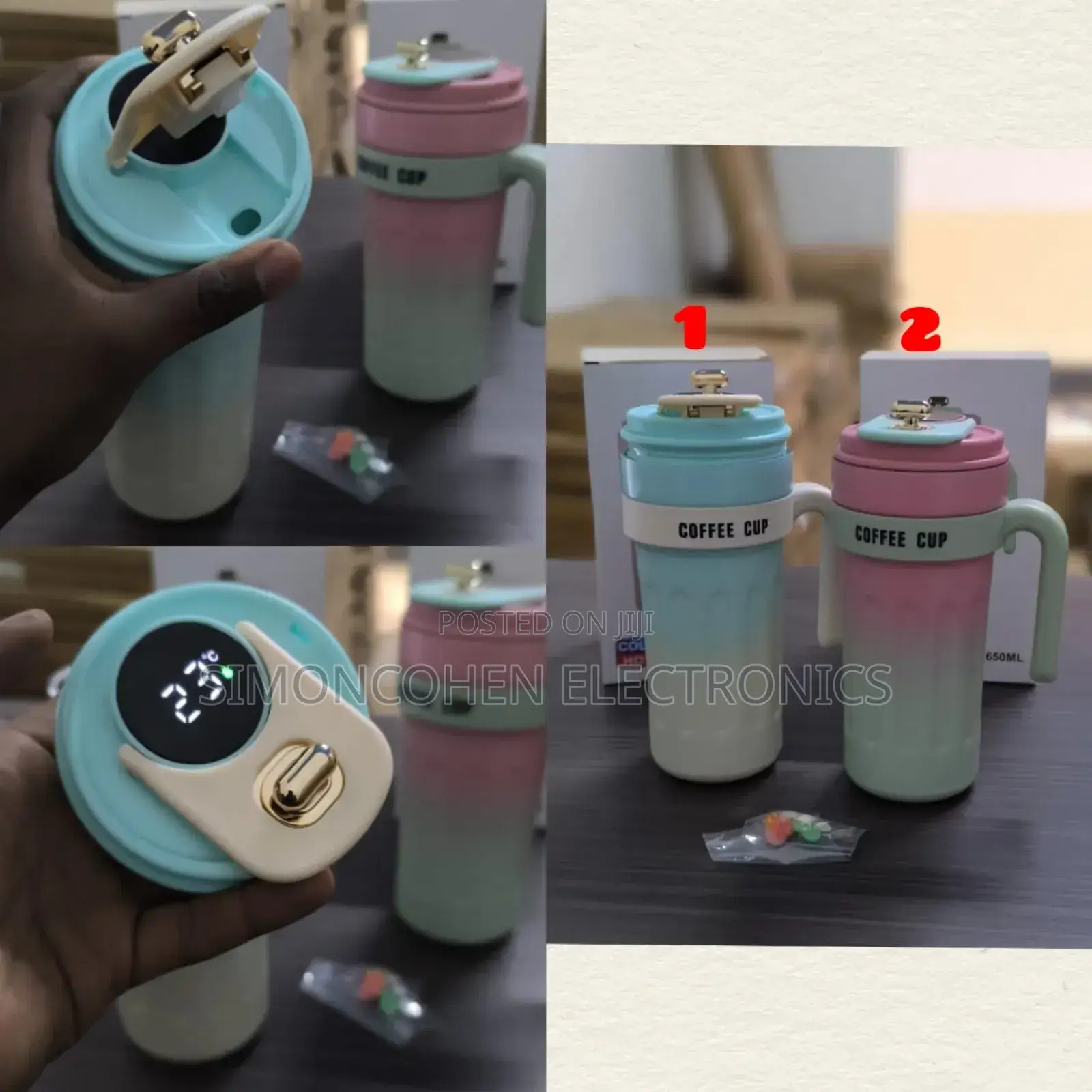 Insulated Coffee Tumbler With Temperature Display