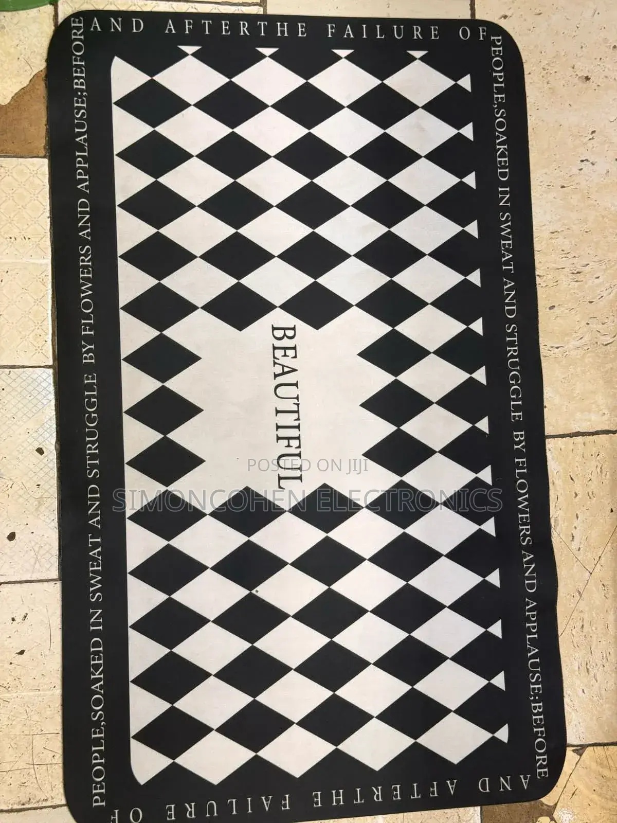 Antislip Absorbent Bathroom/Kitchen Matwith Rubber Underside