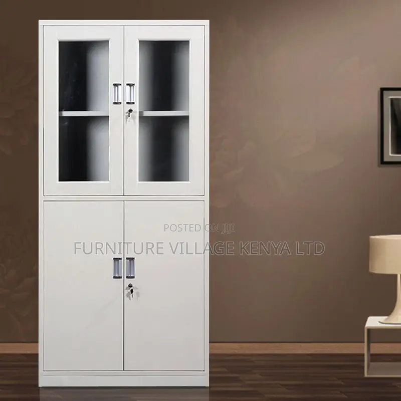 Cabinets:Gray Office Storage Cabinet With Glass Doors
