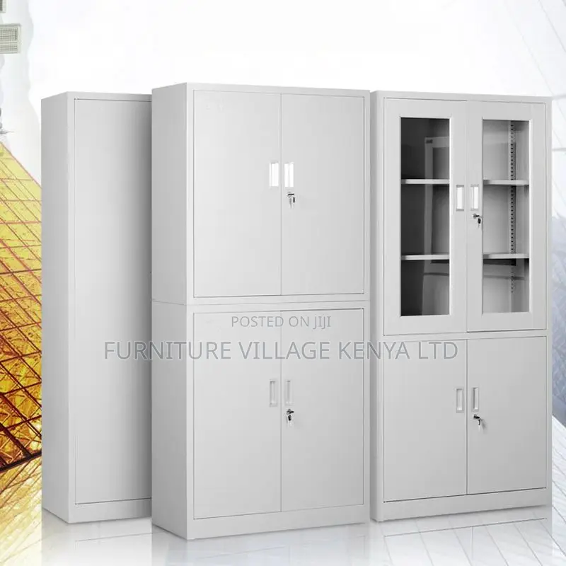 Cabinets:Gray Office Storage Cabinet With Glass Doors