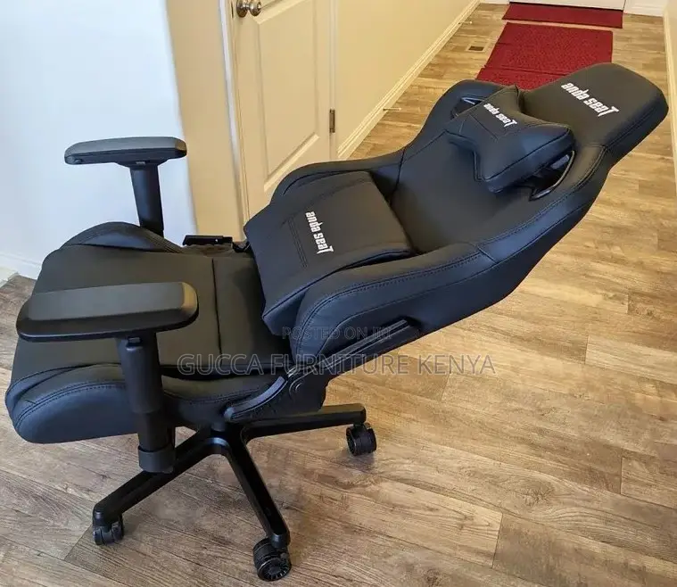 Office Chairs:Ultimate Black Leather Gaming Office Chair