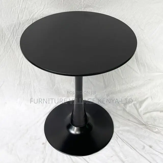 Dining Tables:Marble Top Round Tulip Table With Iron Base