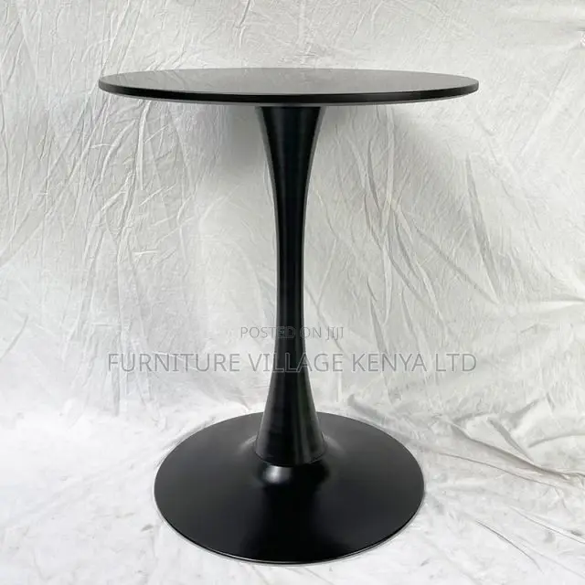 Dining Tables:Marble Top Round Tulip Table With Iron Base