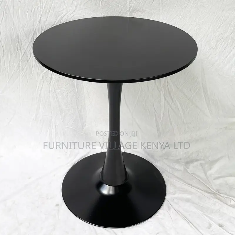 Dining Tables:Marble Top Round Tulip Table With Iron Base