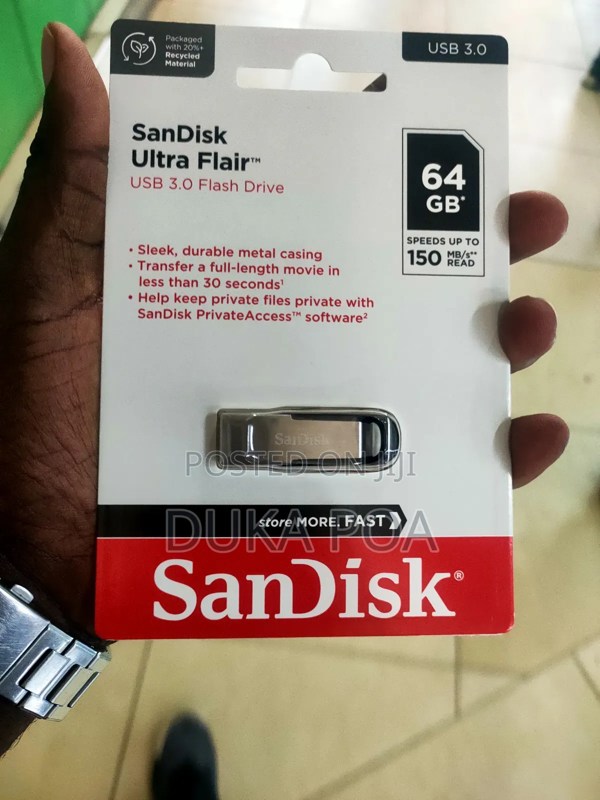 64gb Usb Drive Sandisk Ultra Flair Flash Drive 3.0