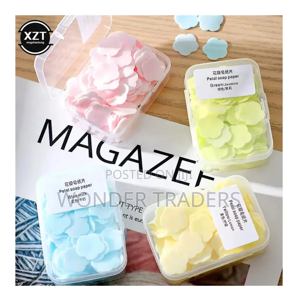 100 PCS Portable Soap Paper Disposal Travel Case