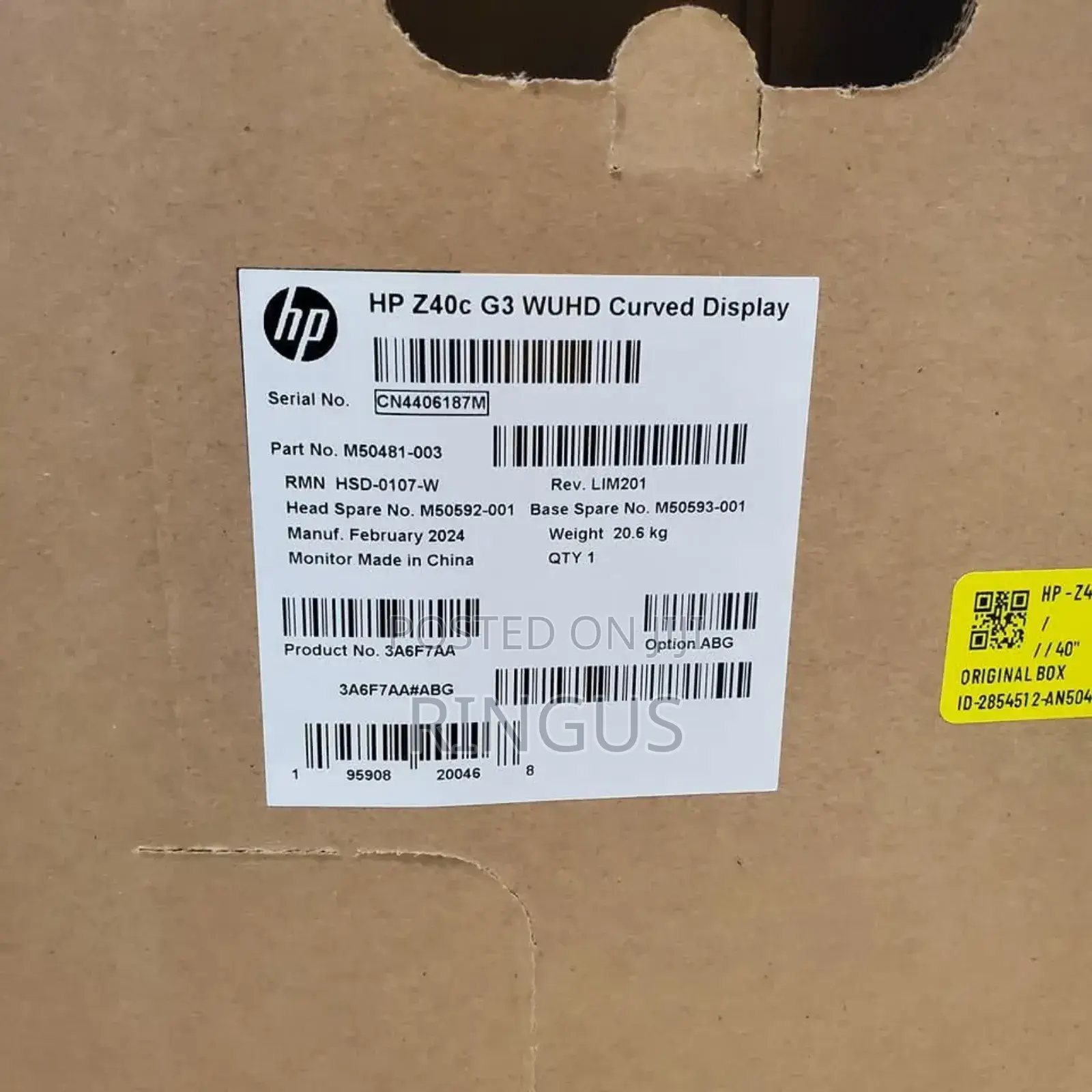 Hp Monitor 40"