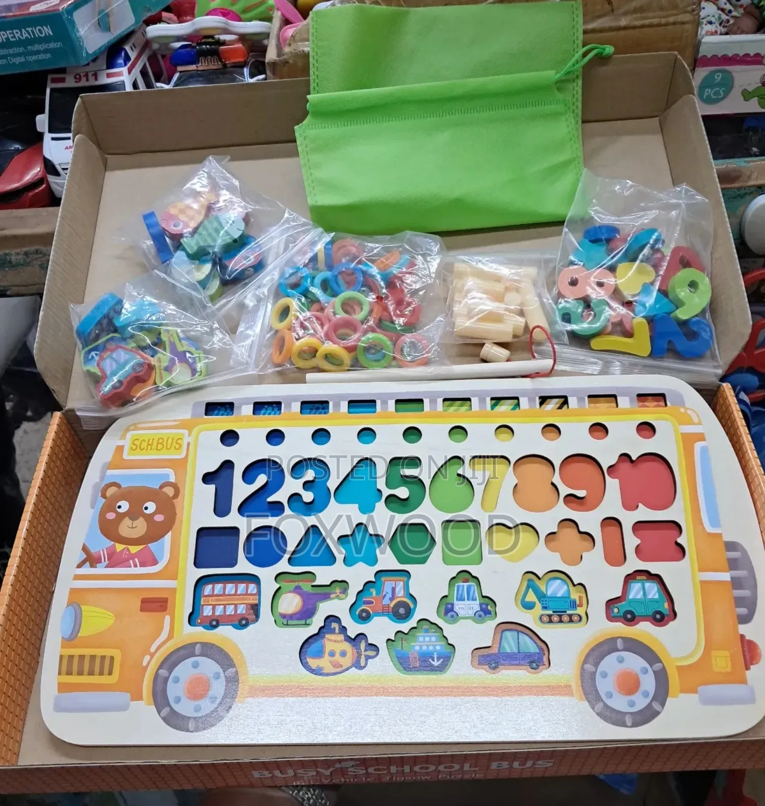 Busy School Bus Puzzle Toy