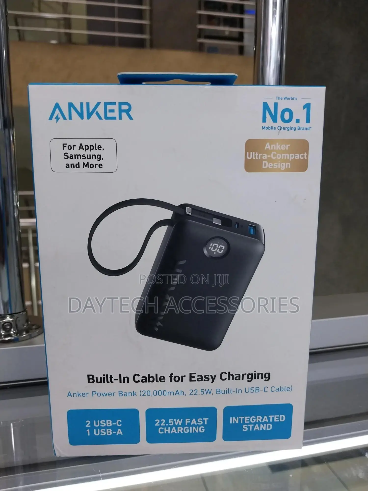 Anker 335 Powerbank Powercore 22.5w Built-in Usb-C Cable