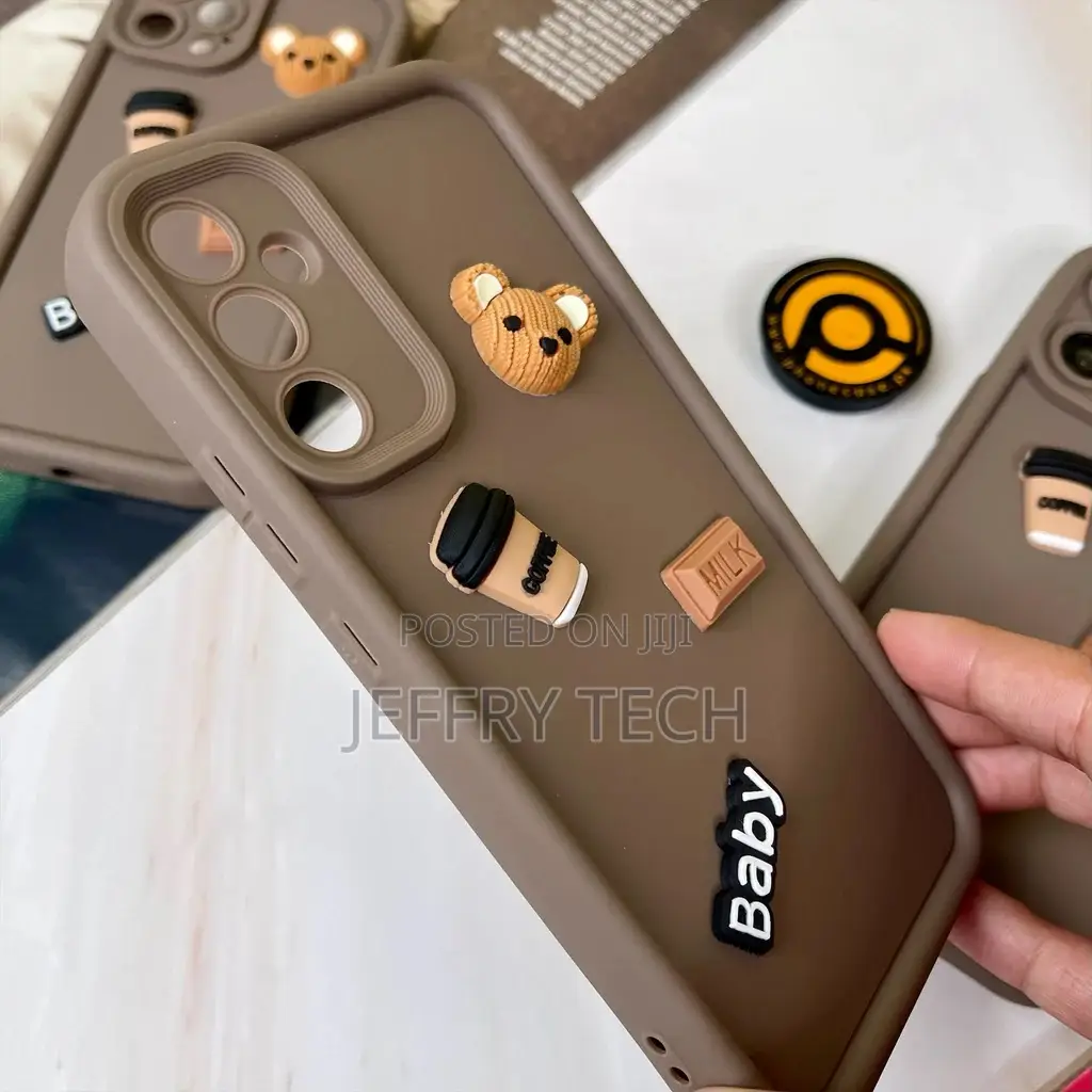 Samsung Galaxy A54 Cute 3d Bear Coffee Milk Candy Icons Si