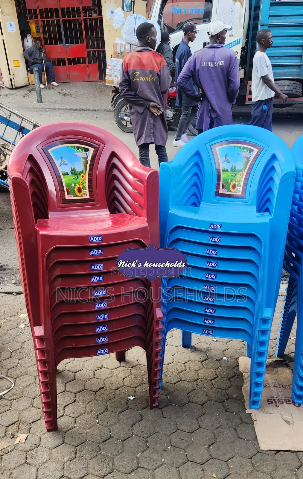 Blue,Maroon Chairs Quality Plastic Seats in Stock