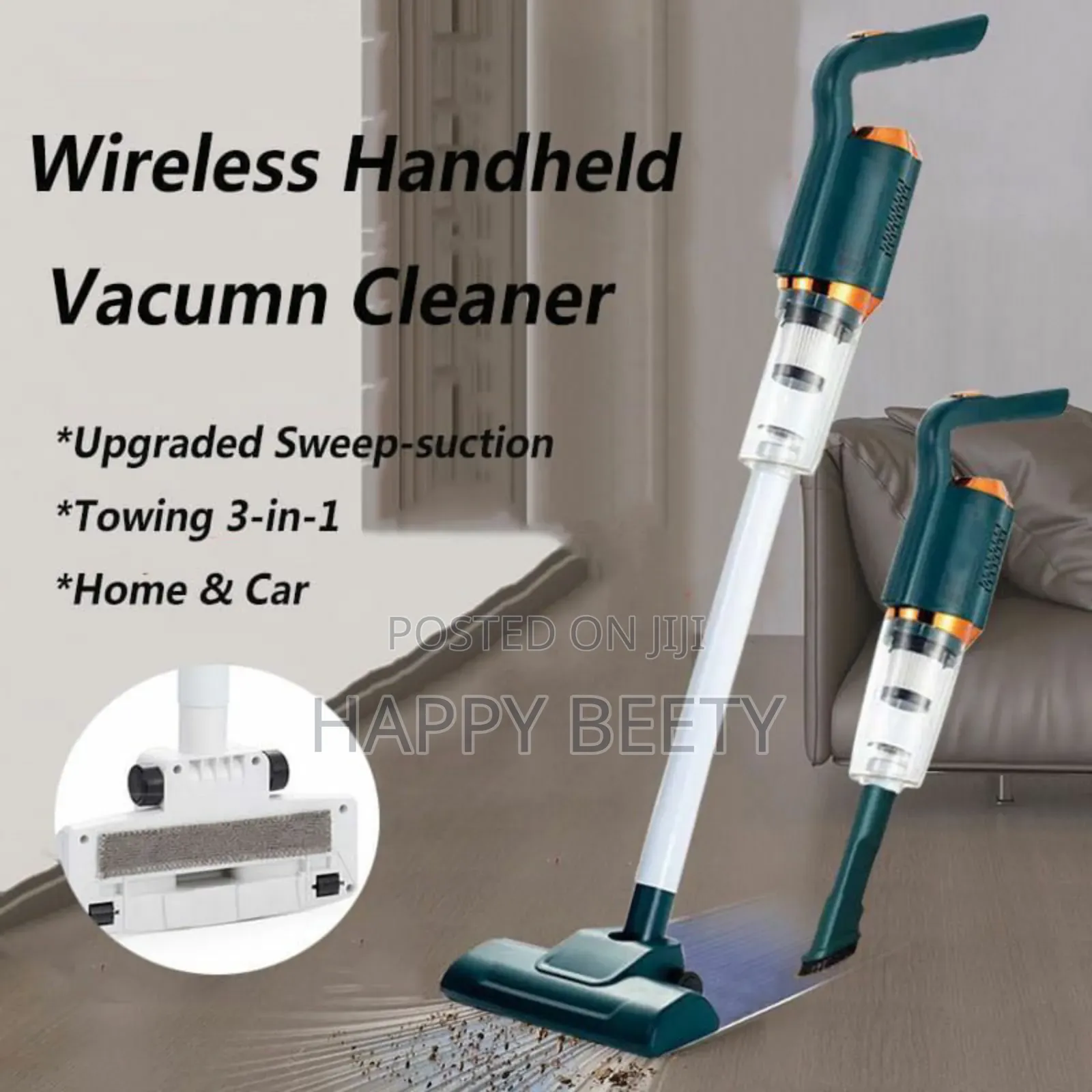*120w Wireless Rechargeable Car/ Home Vacuum Cleaner