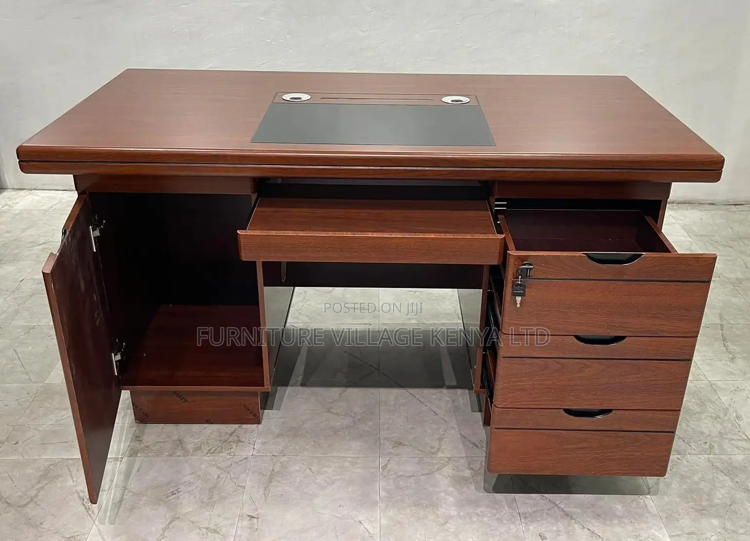 Office Table:1.4m Executive Writing Desk With Secret Storage