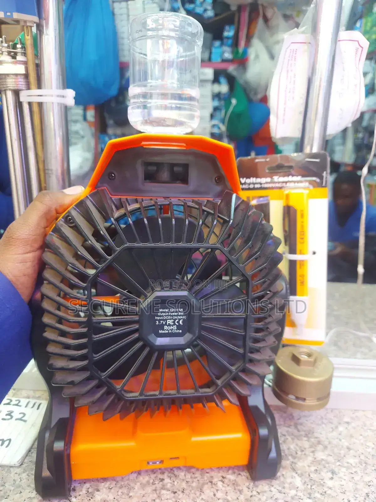 "X26" Portable Fan With a Water Bottle