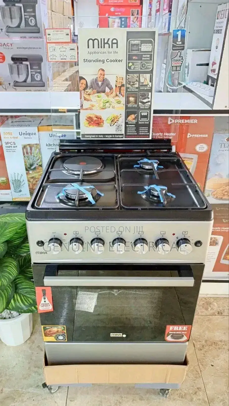 Mika Standing Cooker 58x58 3gas Pool Jet Burner Hot Plate