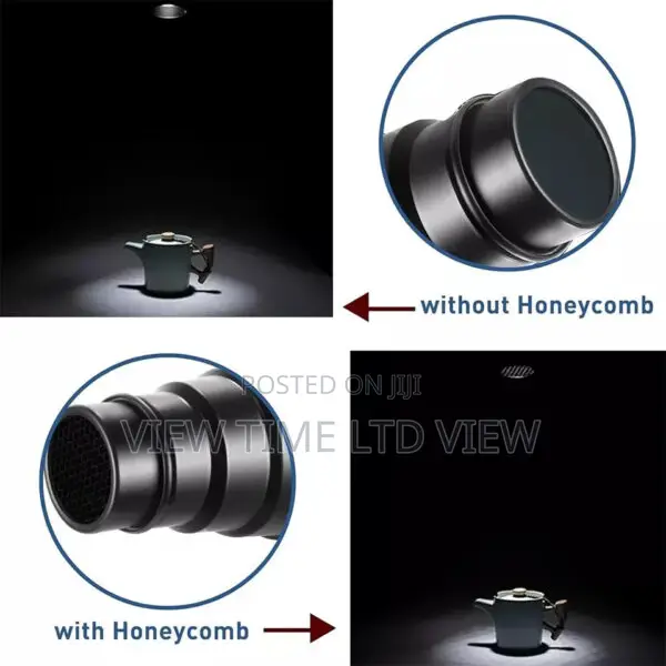 Adjustable Universal Conical Studio Snoot Honeycomb Grid