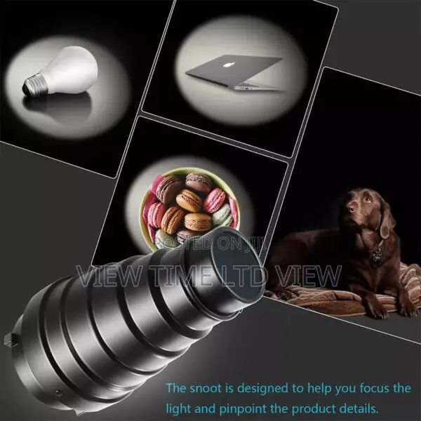 Adjustable Universal Conical Studio Snoot Honeycomb Grid