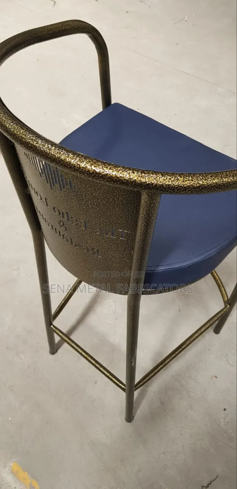 Gold Bar High Bar Stools With Logo.