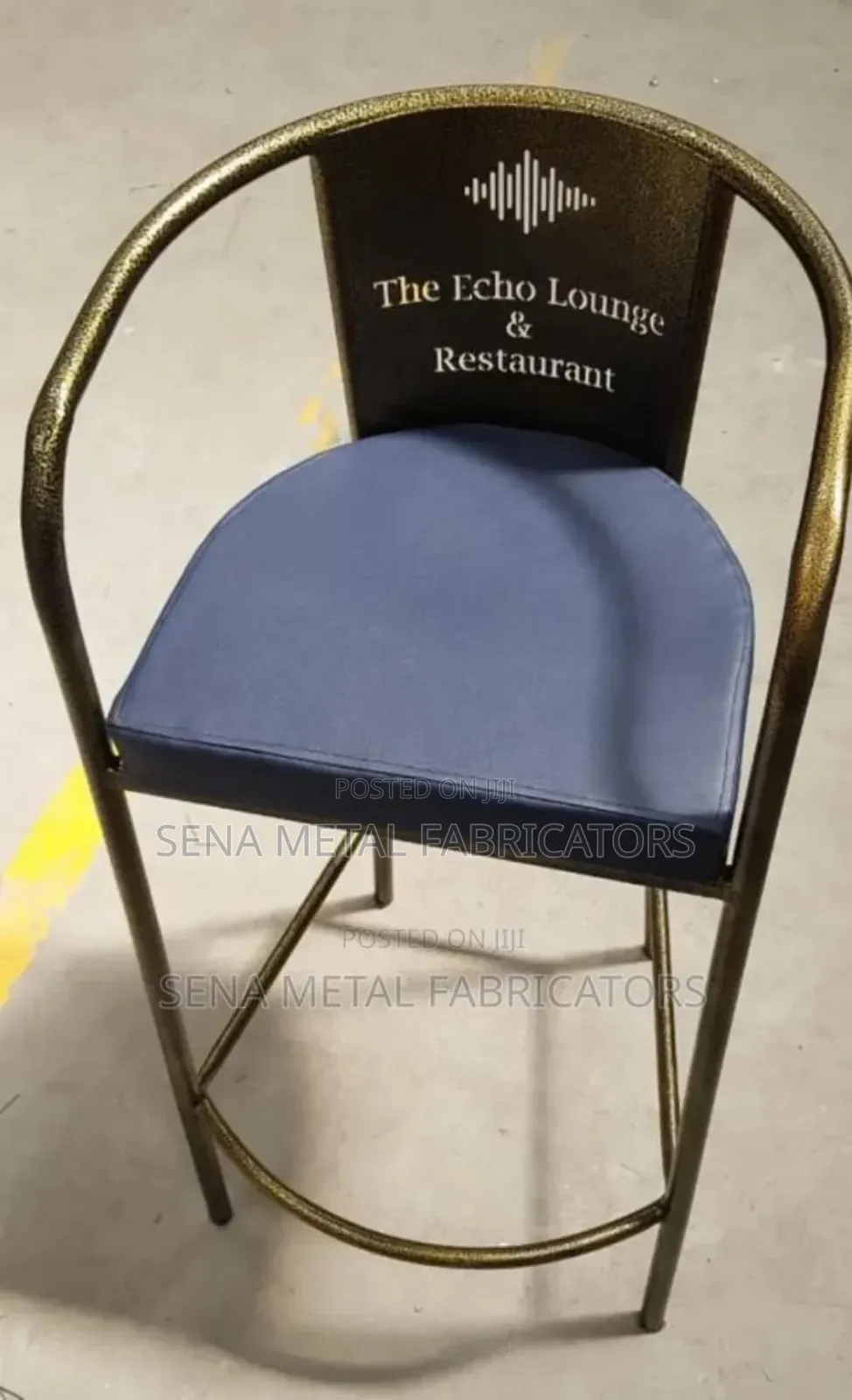 Gold Bar High Bar Stools With Logo.