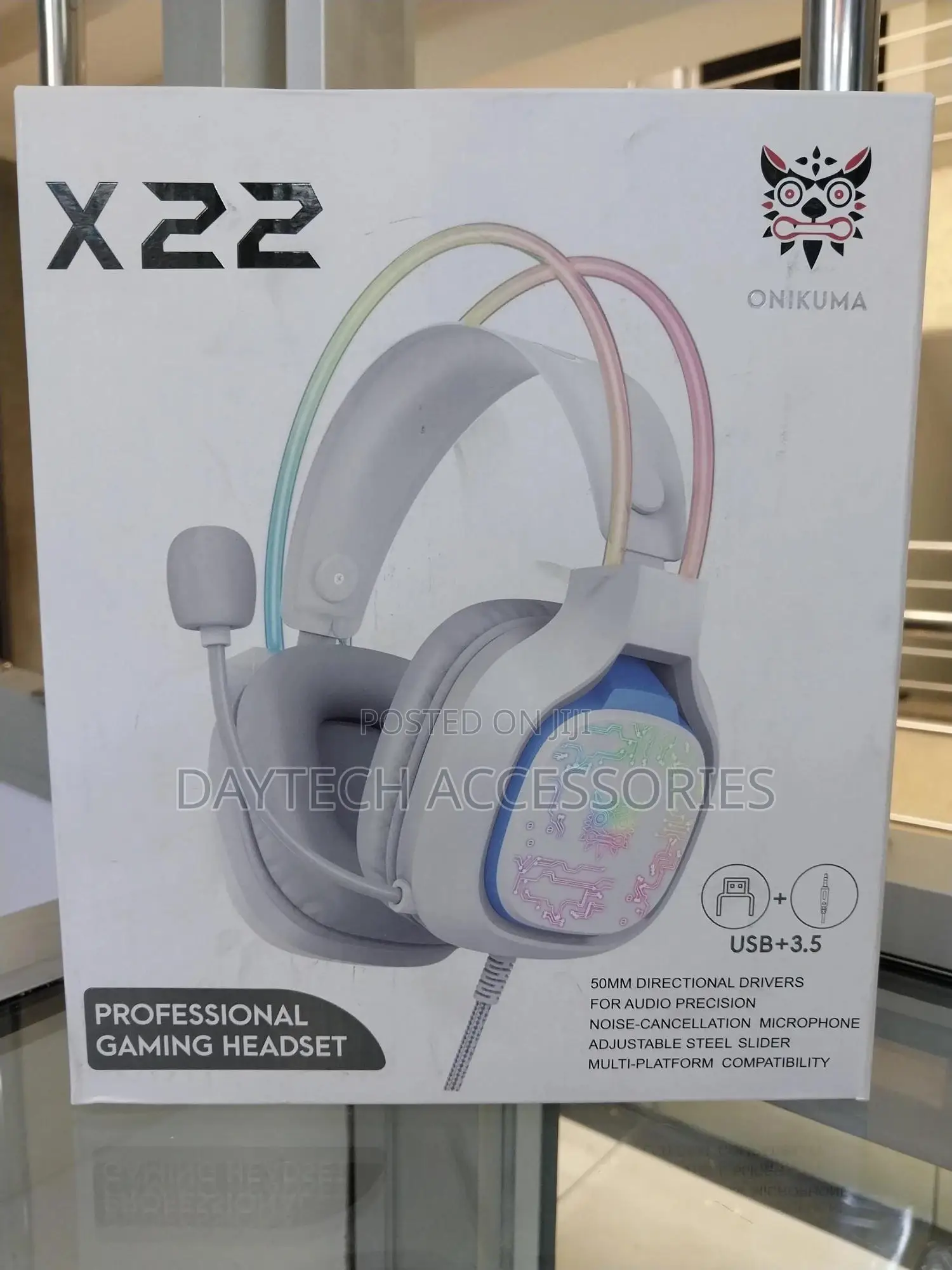 Onikuma X22 Usb + 3.5mm Colorful Light Wired Gaming Headset