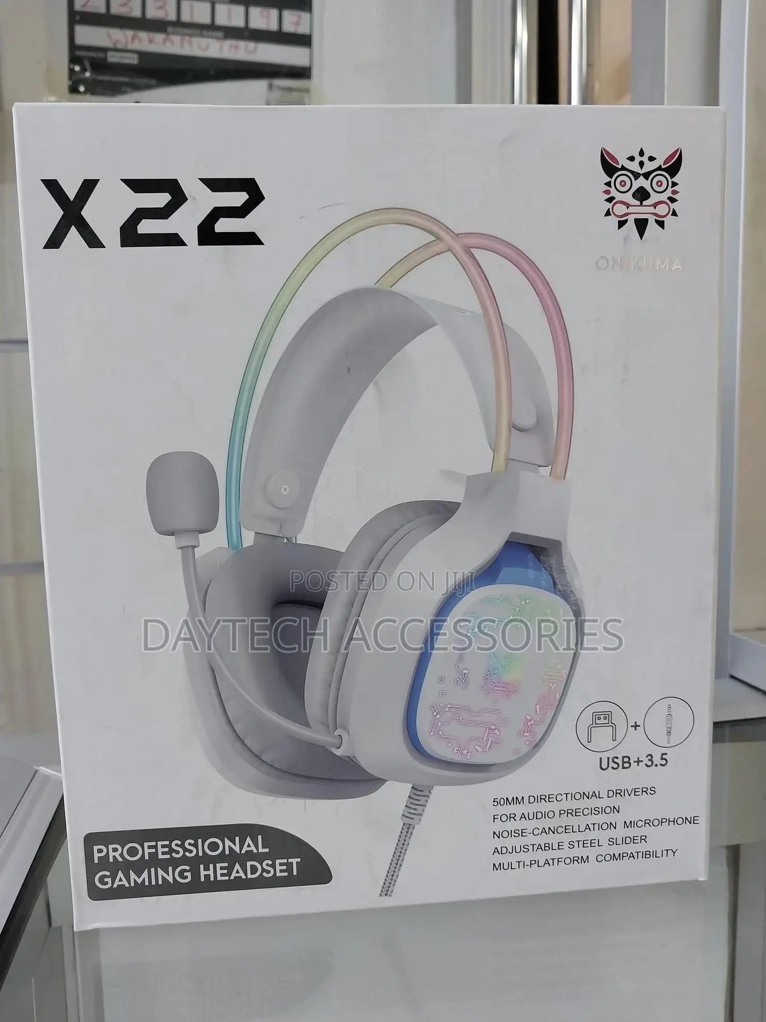 Onikuma X22 Usb + 3.5mm Colorful Light Wired Gaming Headset