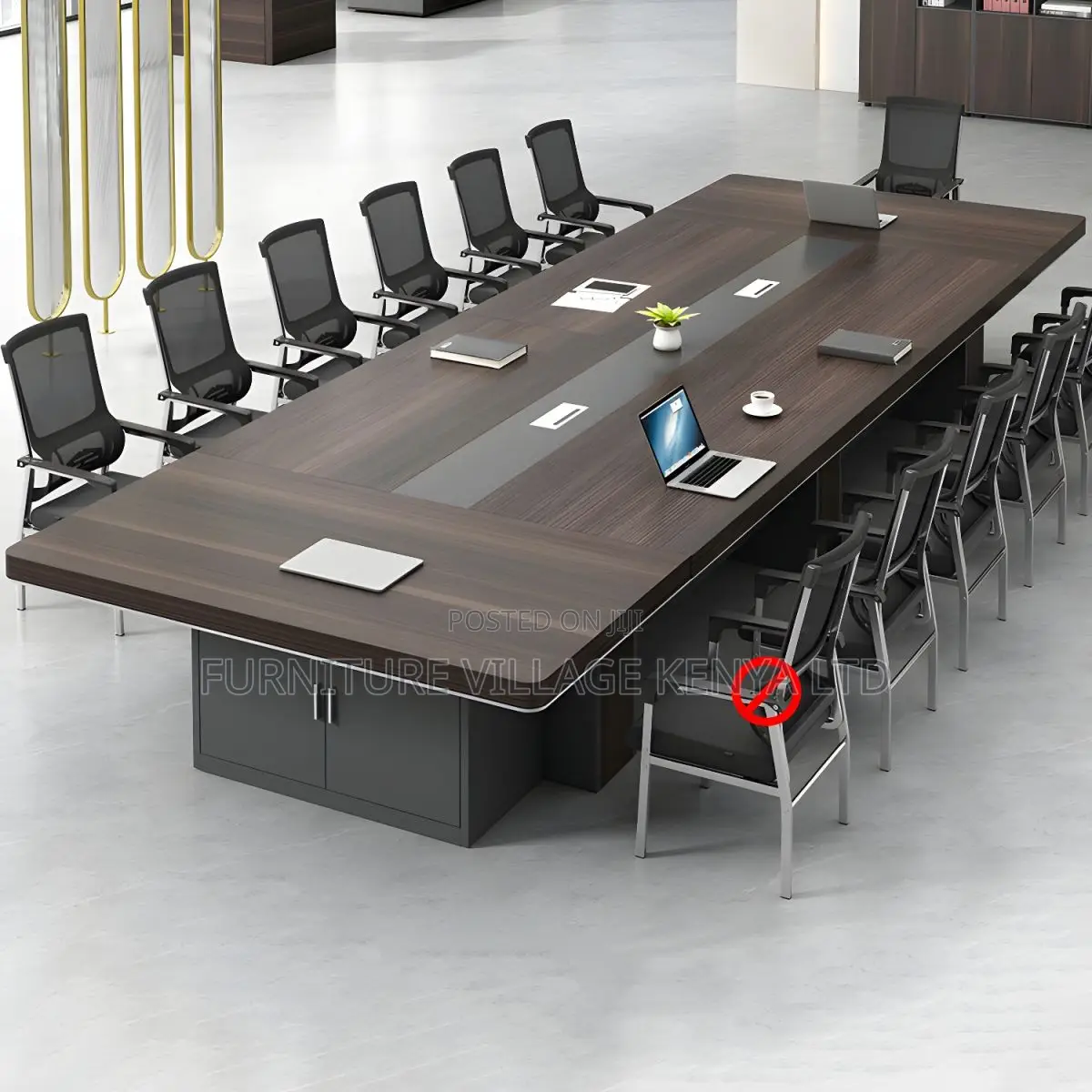 Boardroom Table:3-Meter Elegant Wood Collaboration Table