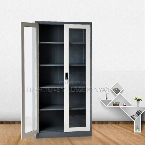 Cabinets:Heavy-Gauge Steel 2-Door Filing Office Cabinet