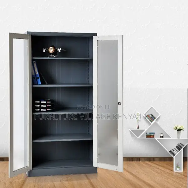 Cabinets:Heavy-Gauge Steel 2-Door Filing Office Cabinet