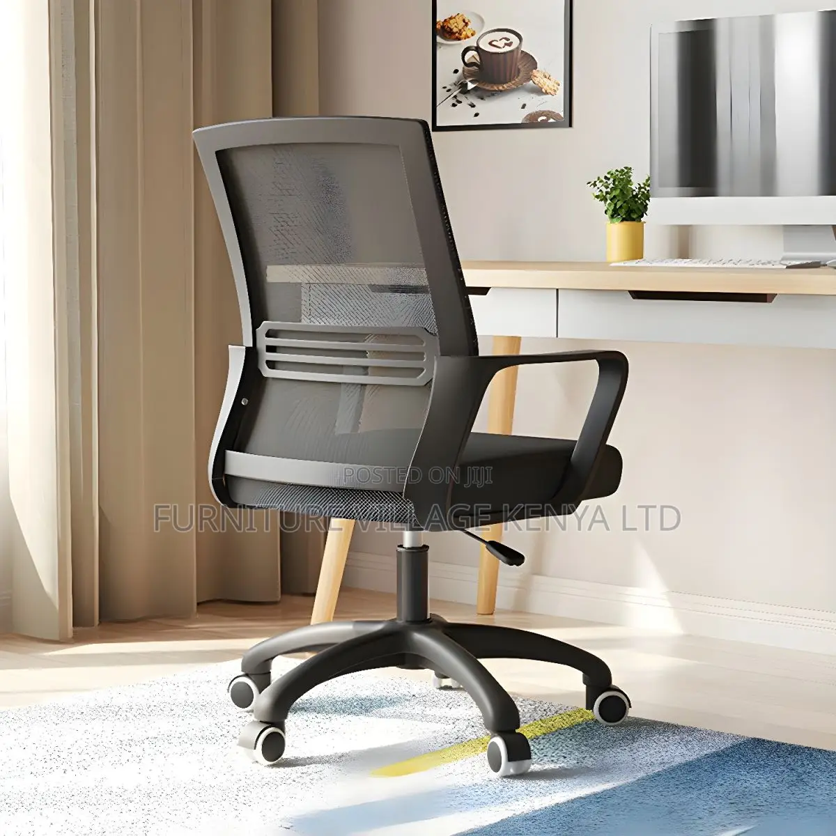 Office Chairs: Ergonomic Captain Mesh Office Chair on Wheels