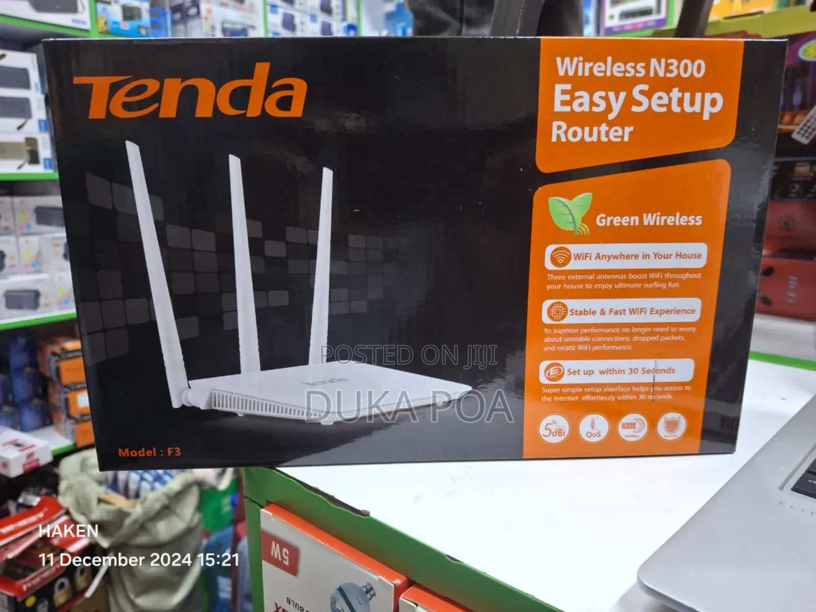 Wifi Router Tenda F3 N300 300mbps Wireless Router