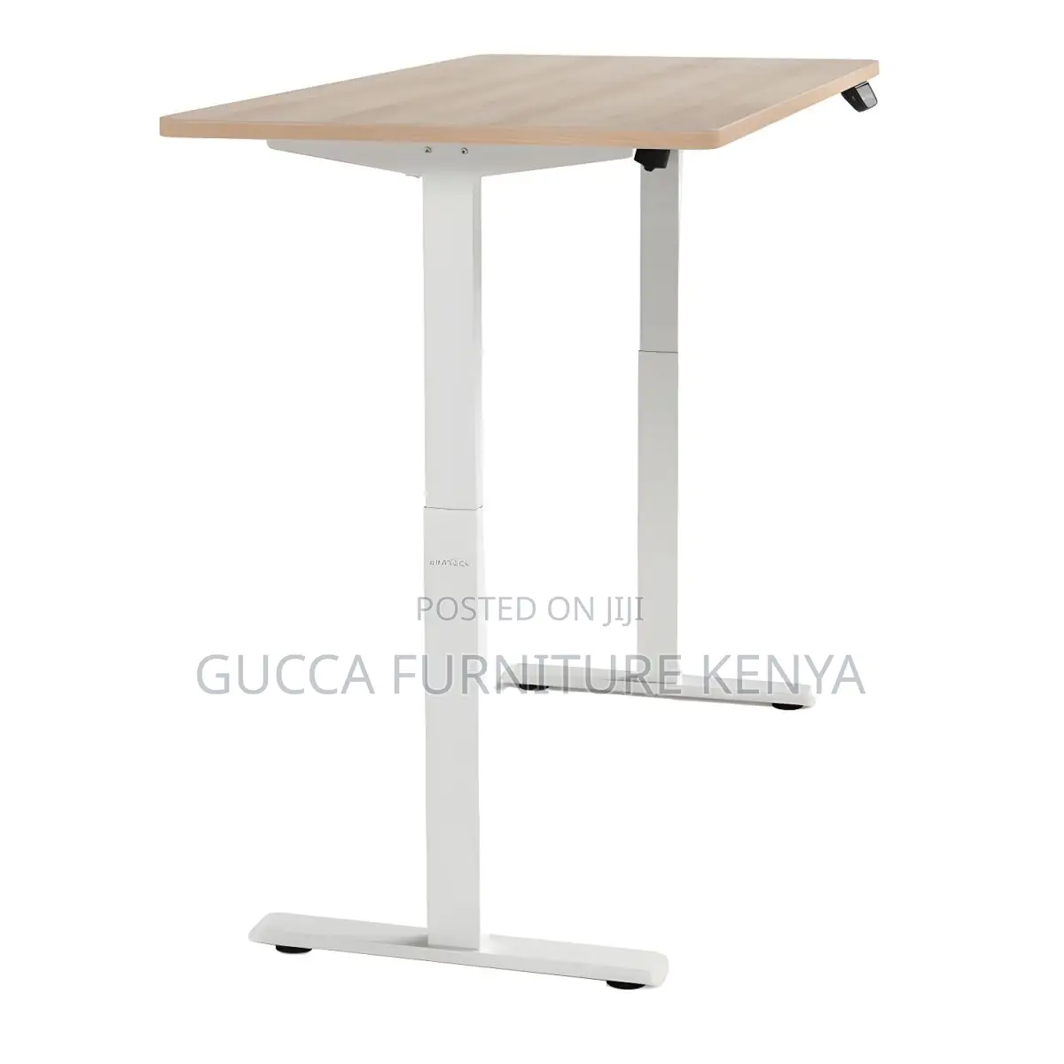 Office Tables:120cm Modern Standing Desk – White Wood