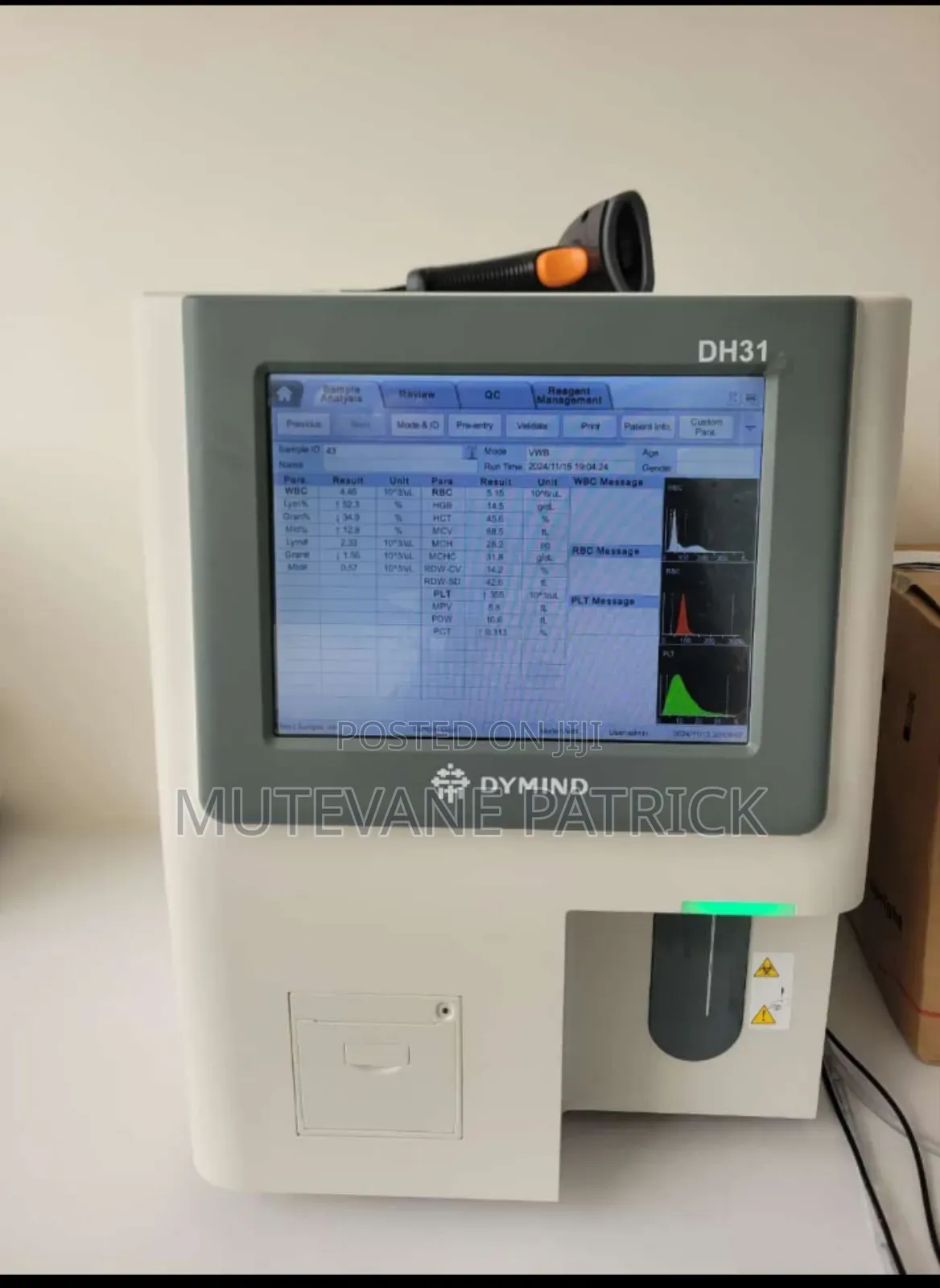 Dymind Dh31 3part Hematology Analyzer