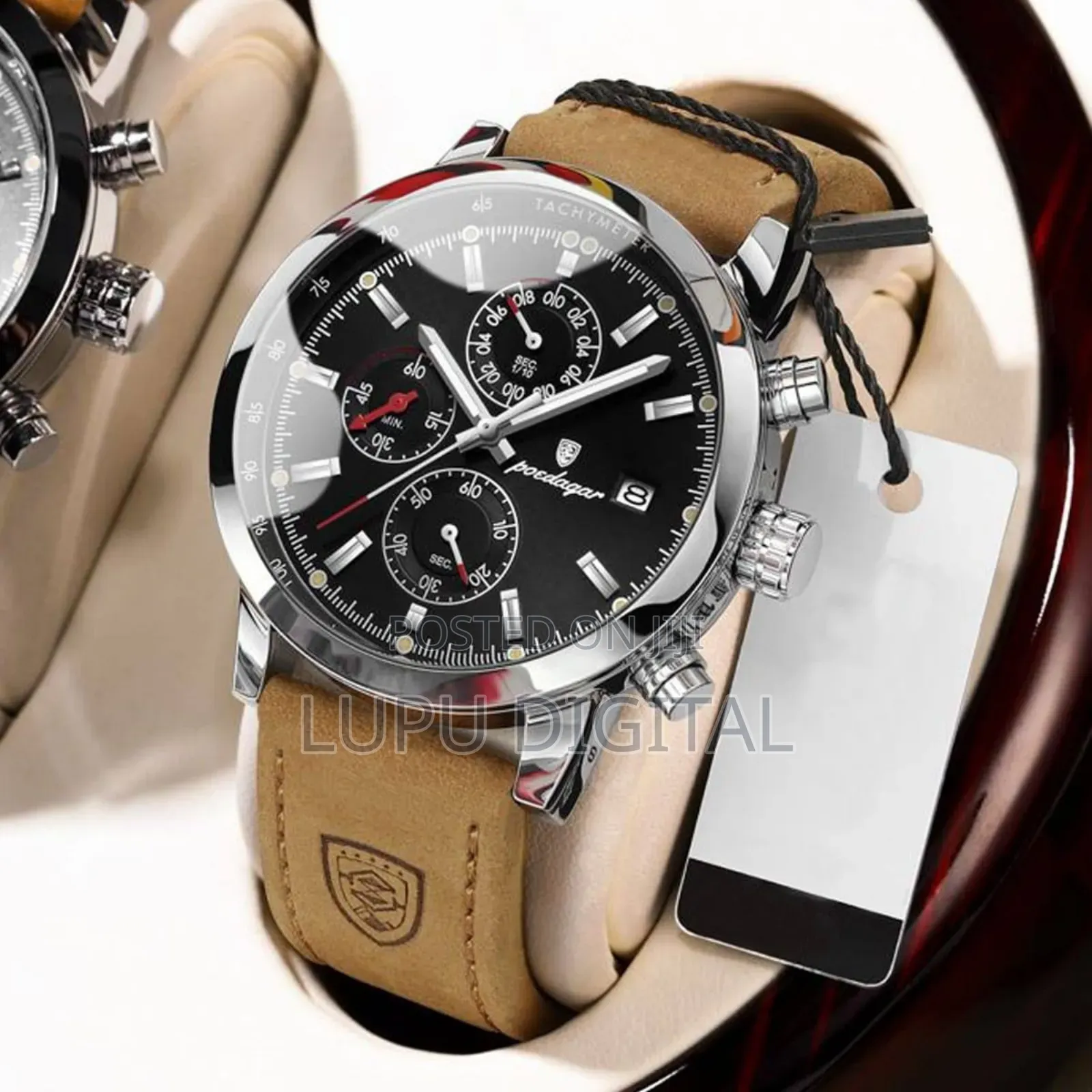 Poedagar Chronograph Gents Watch Chronograph Movement