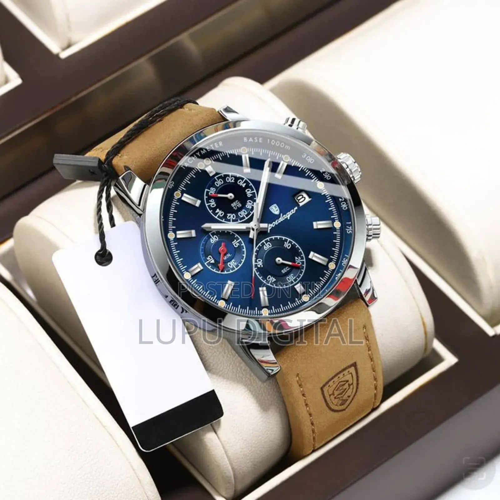 Poedagar Chronograph Gents Watch Chronograph Movement