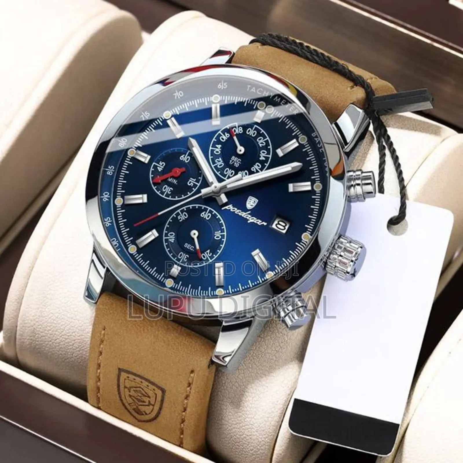Poedagar Chronograph Gents Watch Chronograph Movement
