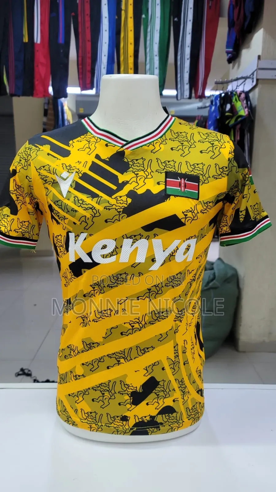 Yellow Kenya Rugby Team Jersey