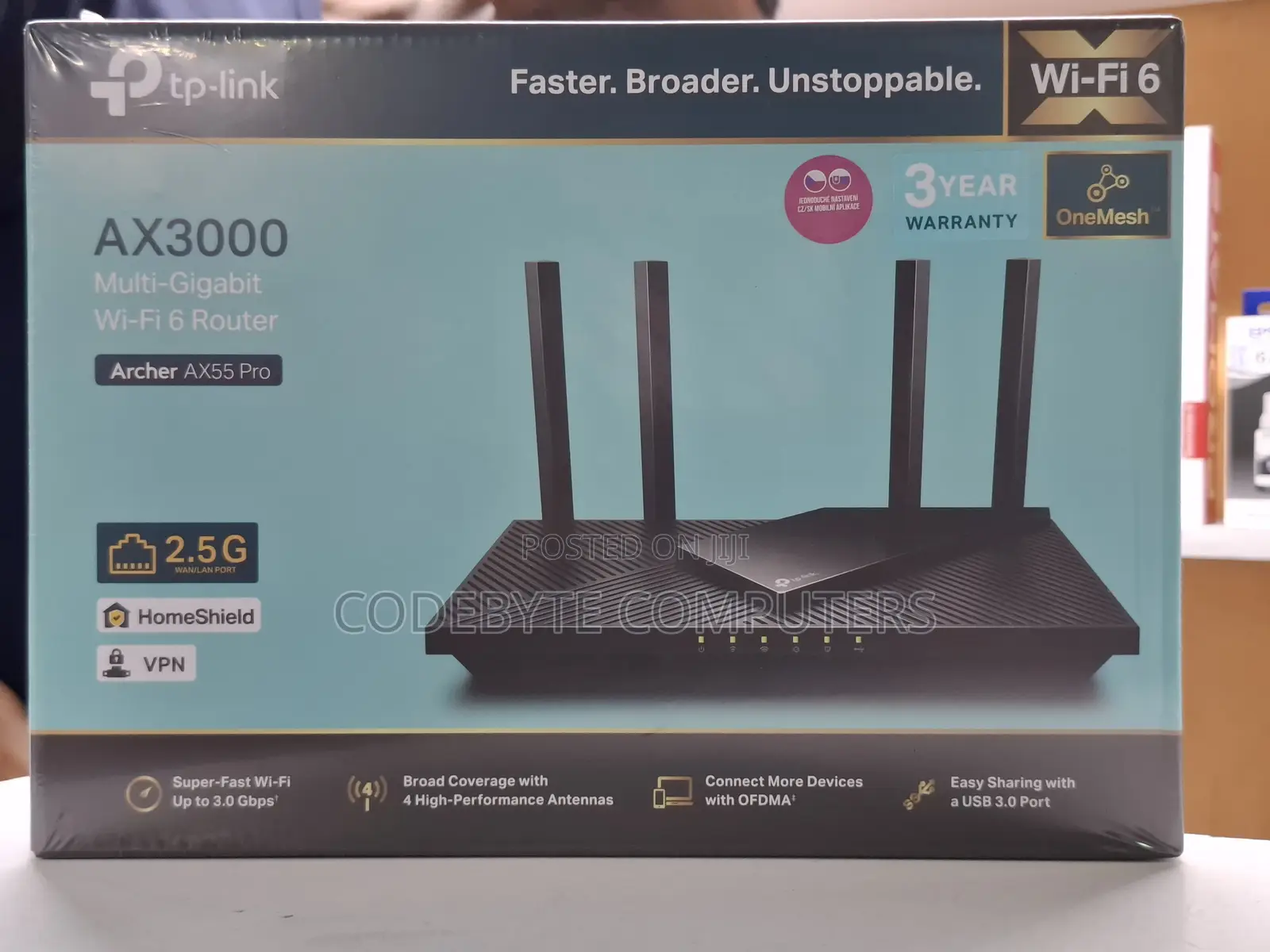 Tp-Link Archer Ax55 Ax3000 Wifi 6 Router, Archer Ax55