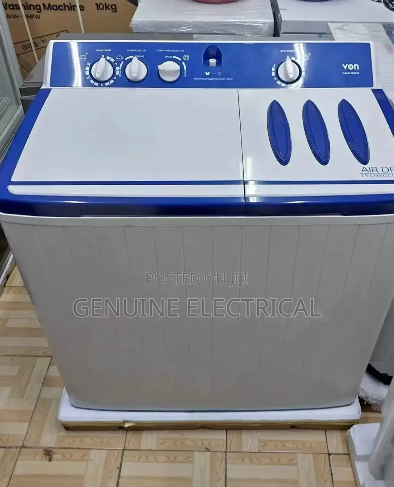 Von 10kg Washing Machine Twin Tub -White / Blue