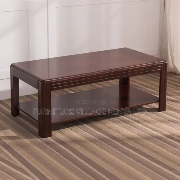 Coffee Tables:120cm Mahogany Wood-Look Office Coffee Table