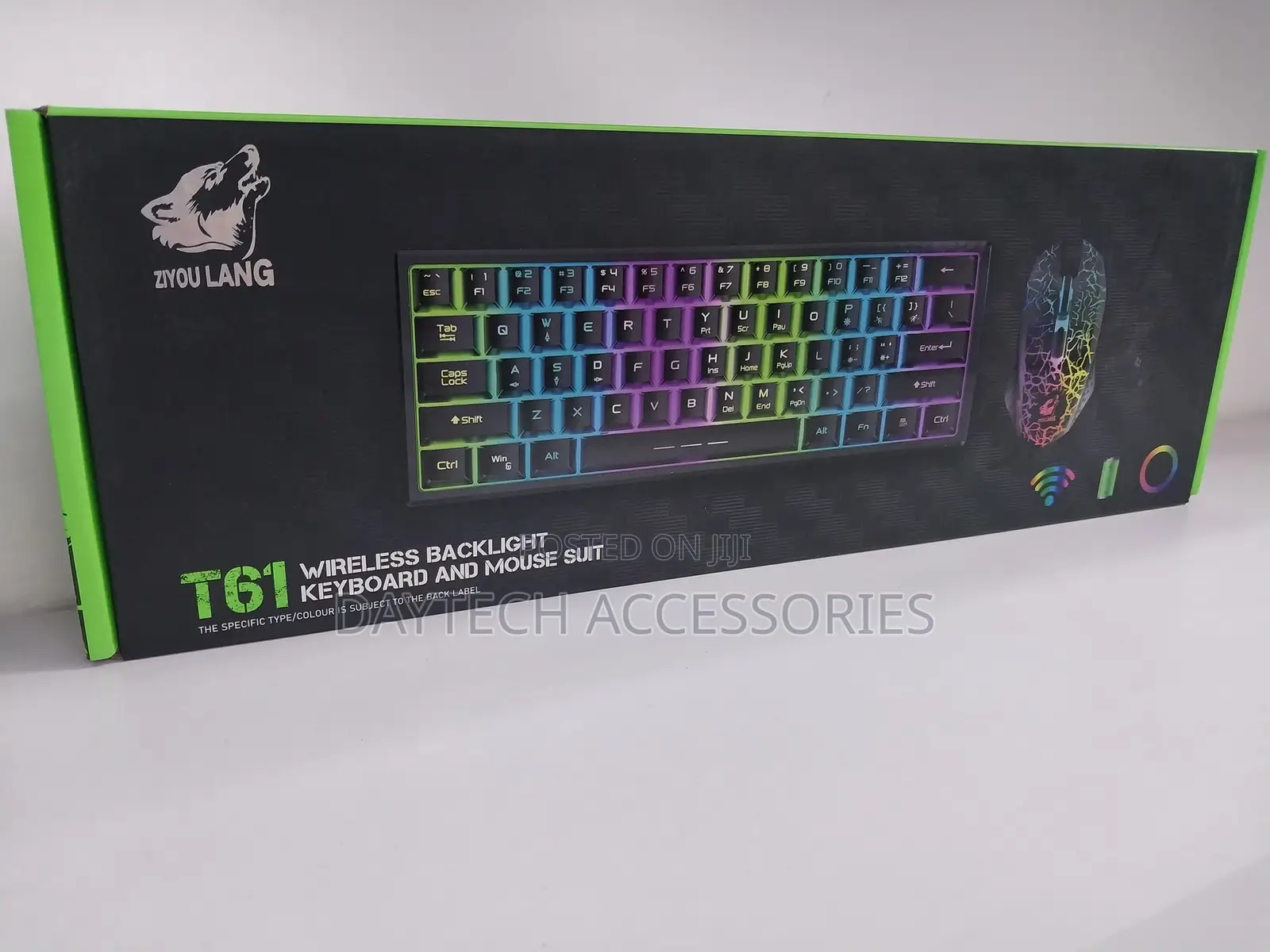 Ziyoulang T61 Keyboard Mouse Set Wireless 61 Keys Keyboard