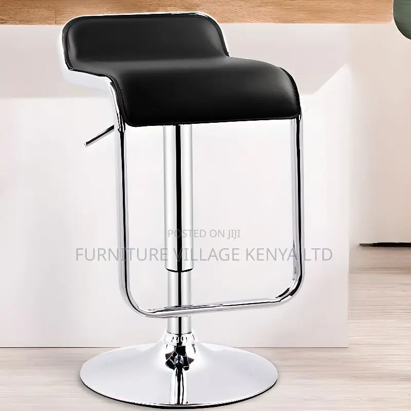 Home Chairs:Adjustable Leather Bucket-Seat Bar Stool