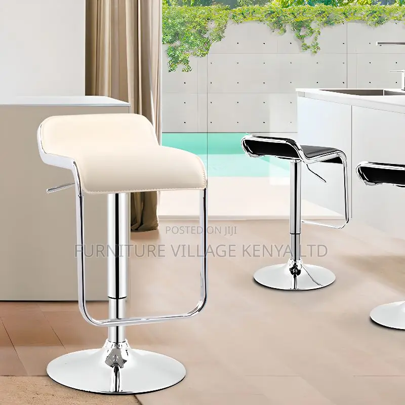 Home Chairs:Adjustable Leather Bucket-Seat Bar Stool