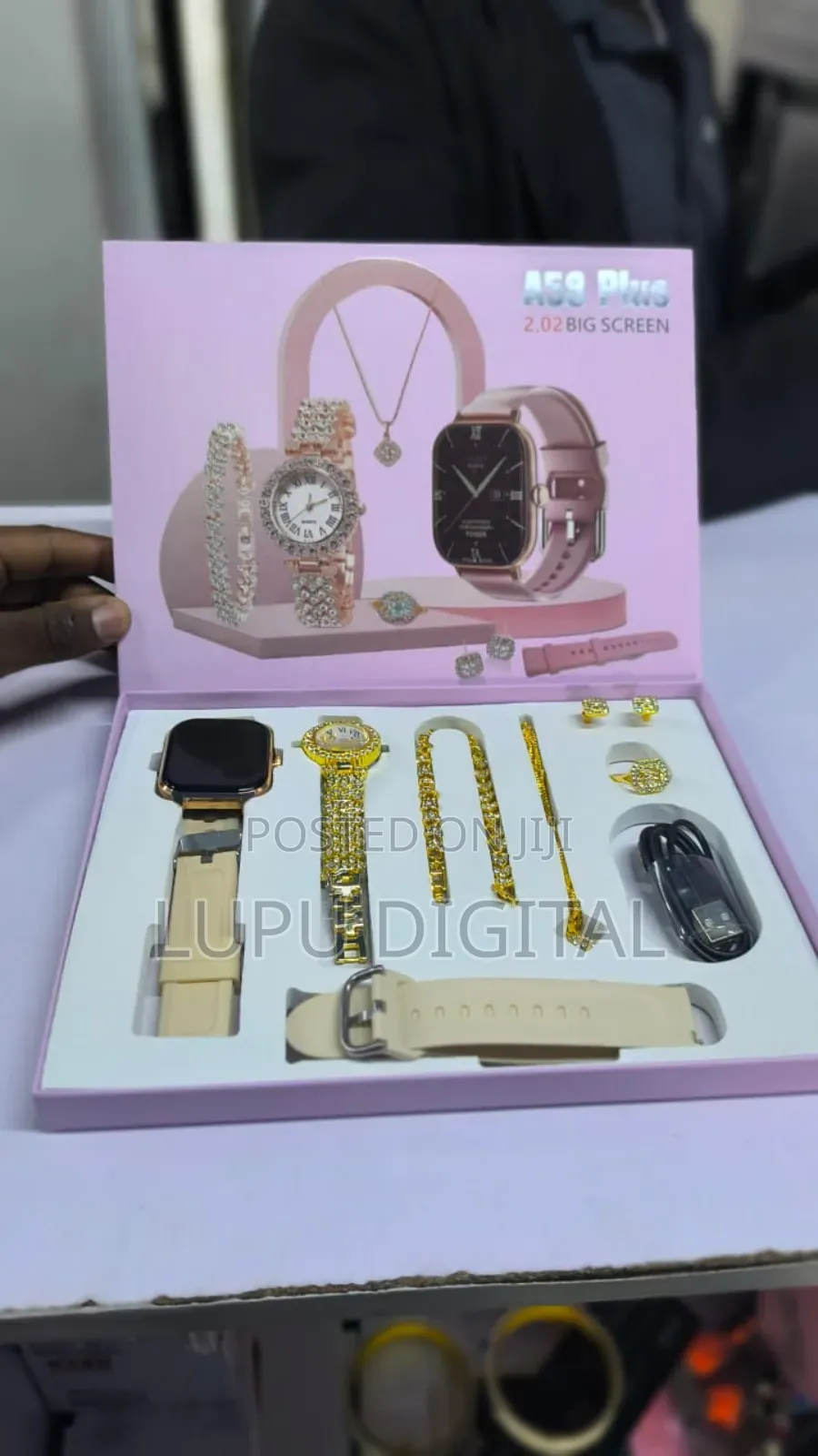 A58 Plus Smart Watch Plus Bracelet Combo Set