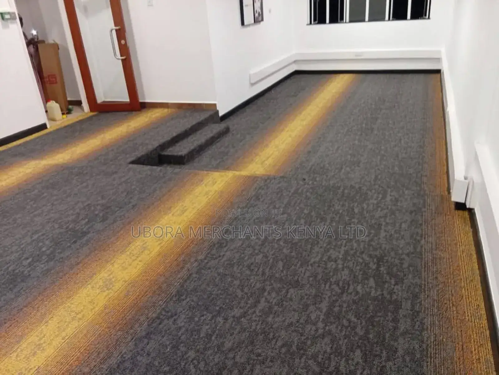 Grey Golden Carpet Tiles Look