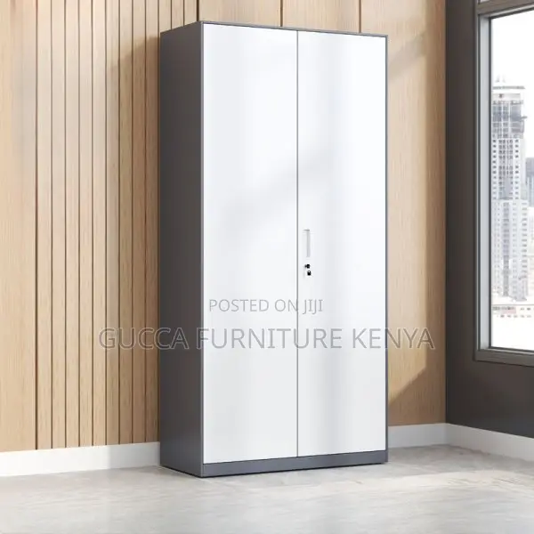 Cabinets: Office Modish Steel Storage 2-Door Gray Cabinet