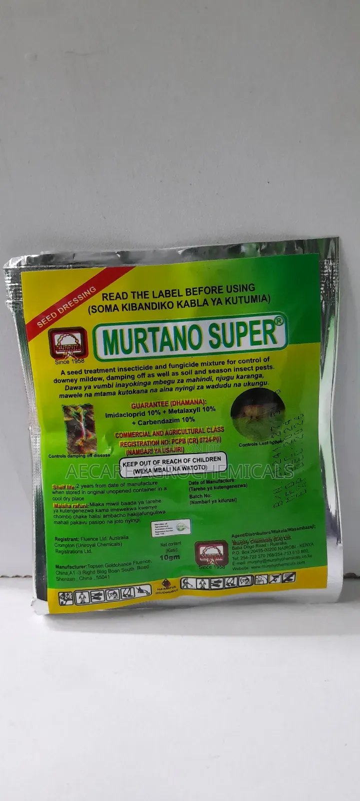 Murtano Super Seed Treatment Insecticide & Fungicide 10gram