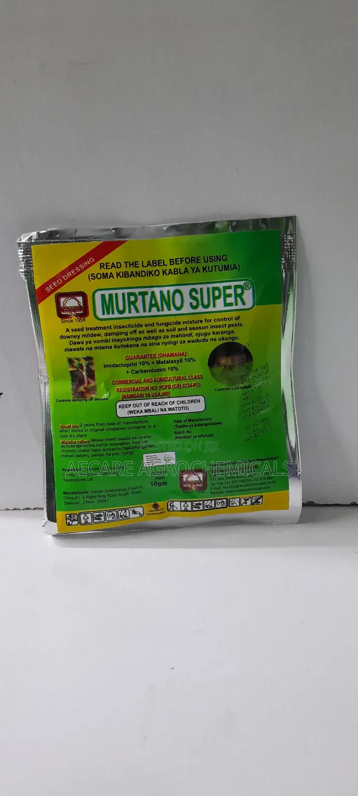 Murtano Super Seed Treatment Insecticide & Fungicide 10gram