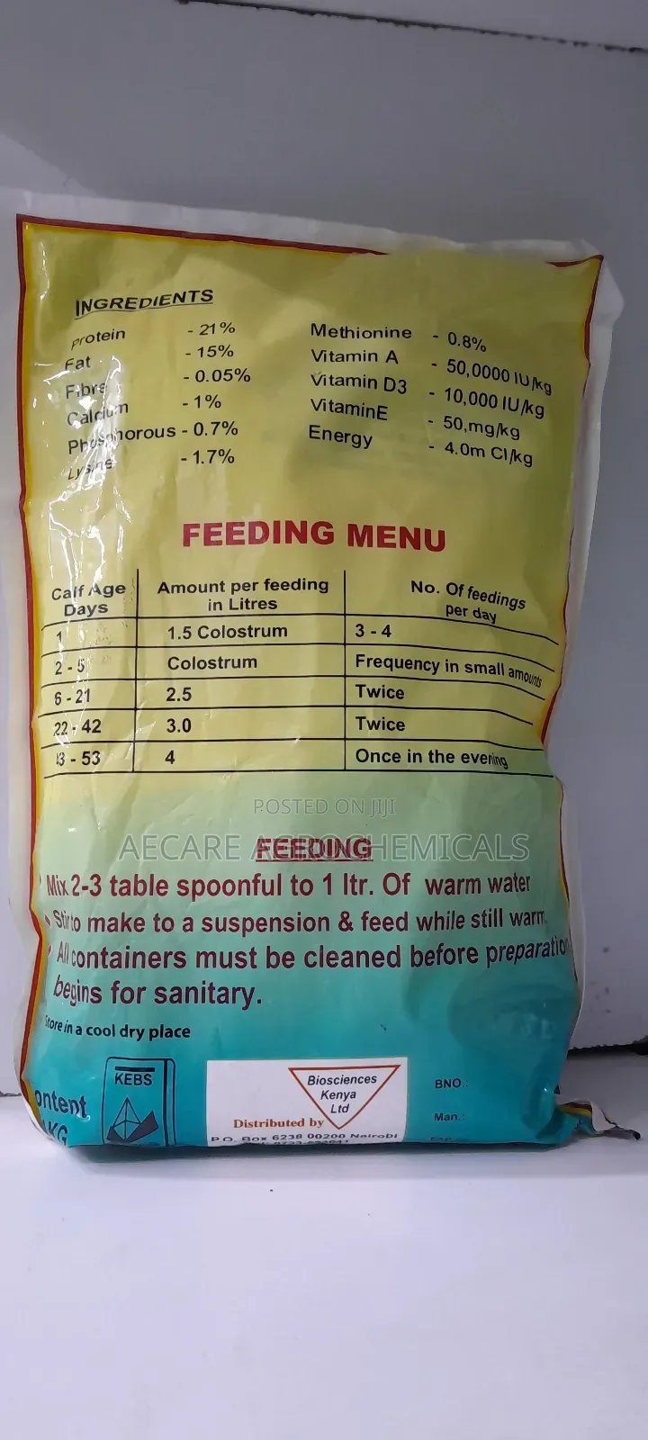 Calf Milk Replacer 1kg/2kg/5kg New Advance Fugamil
