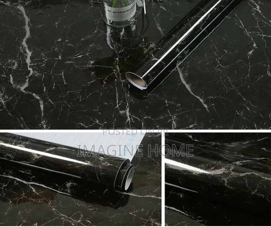Black Marble Contact Paper