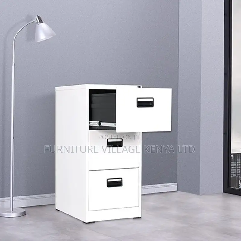 Cabinets:3-Drawer Filing Unit With Sturdy Steel Frame
